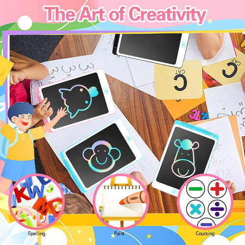 Paquete De 3 Tabletas De Escritura Lcd Para Niños, Tablero D