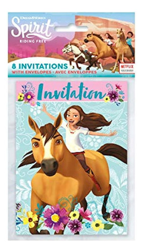 (paquete De 16) Spirit Riding Free Horse Pony Birthday Invit