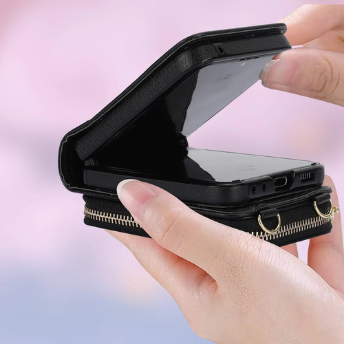 Hcapa Tipo Carteira De Couro Com Zíper Flip5/flip4 Com Alça