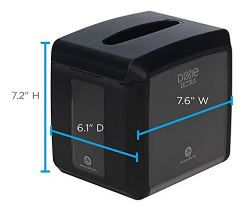 Imagen 5 de 5 de Dispensador De Servilletas Interfold De Mesa Dixie Ultra 545