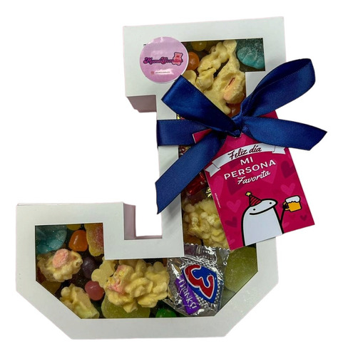 Cajas De Regalo Forma De Letras Rellena De Gomitas Y Dulces 