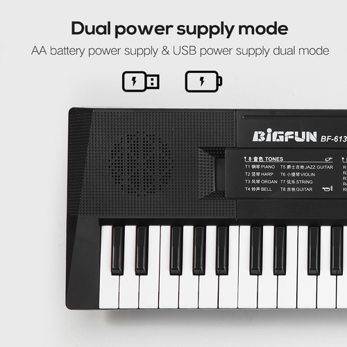 Teclado Eletrônico De Música Digital De 61 Teclas Para Crian
