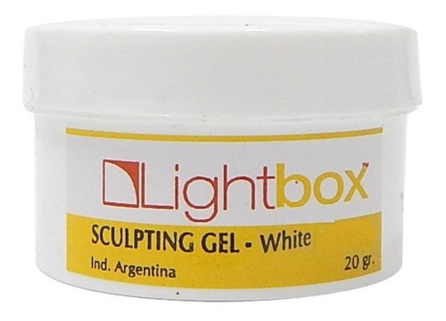 Gel Construccion Lightbox Blanco Sculpting Uñas Gel X 20grs 