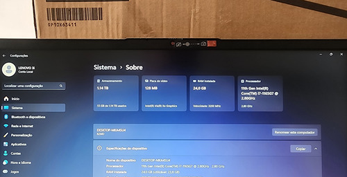 Notebook Lenovo Ideapad 3i I7-1165g7 24gb Ram Ssd+hdd Prateado