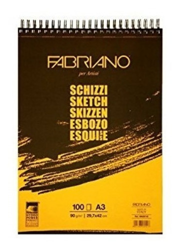 Block De Dibujo Fabriano Schizzi 90g A4(21x29.7cm) 120hj