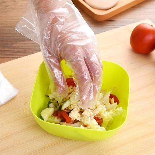 500 Guantes Desechables De Plástico Sin Látex Para Aliment