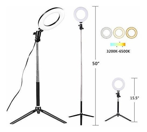 Homrealm Anillo De Luz Con Tripode Y Soporte Para Telefono M