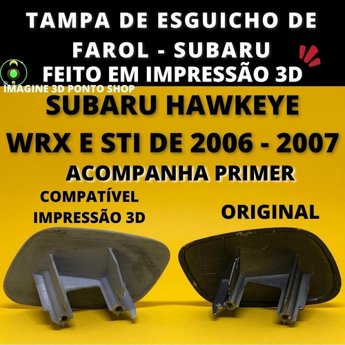 Imagem 3 de 3 de Tampa Lavador Farol Subaru Hawkeye Wrx Sti 06-07 - Par