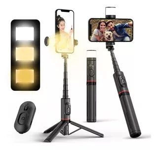 Axnen Selfies Stick Con Trípode Bluetooth Control Remoto Led