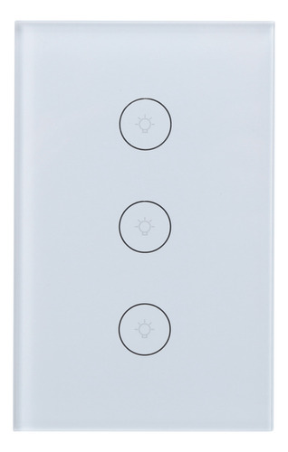 Panel De Interruptor De Luz Wifi Inteligente De 3 Elementos,