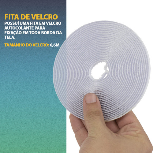 4 Tela Mosquiteira Para Janela Com Velcro Ajustável 150x180