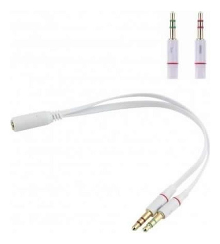 Pack X10 Cable Adaptador 3.5mm Para Audifonos Con Micrófono