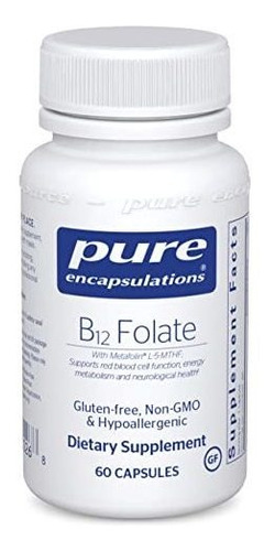 Suplemento - Pura Encapsulations - B12 Folato - Activado Vit