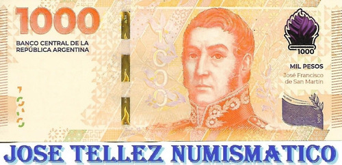 Nuevo Billete 1000 Pesos San Martin Sin Circular Palermo