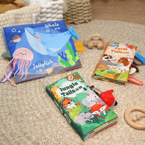 Bebê Educação Precoce Livro Cauda Pano Livro Sons Inglês
