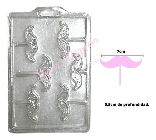 Molde Plástico Para Chocolate Bigotes Papa