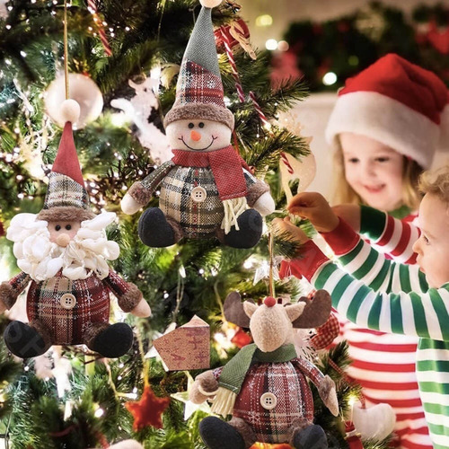 F 3 Muñeco Navideños Adornos Colgantes Arbol Navidad