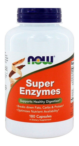 Super Enzimas Digestivas Now Foods 180 Cps Ultra Concentrado Sabor Se sabor