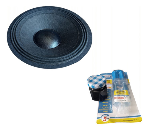 Cono Carton Para Bocinas 8pul Ent 2pul Susp Tela Open Show 1 Cono/ 1 Tapa/ 1 Pegamento/ 1 Epoxico