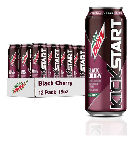Mountain Dew Kickstart Bebida Orange Citrus&16 Fl Oz (paquete De 12)