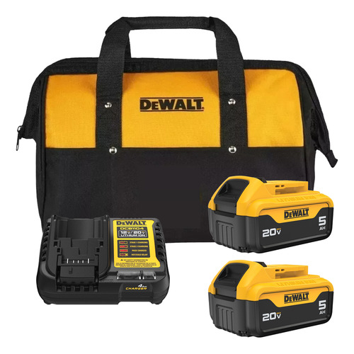 Kit De 2 Baterias Dewalt 5 Amp Y Cargador+bolsa