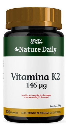 Vitamina K2 120 Capsulas Nature Daily