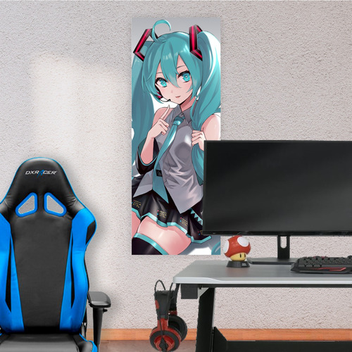 Cuadro Grande 30x80 Cm Miku Miku Colitas Animeras