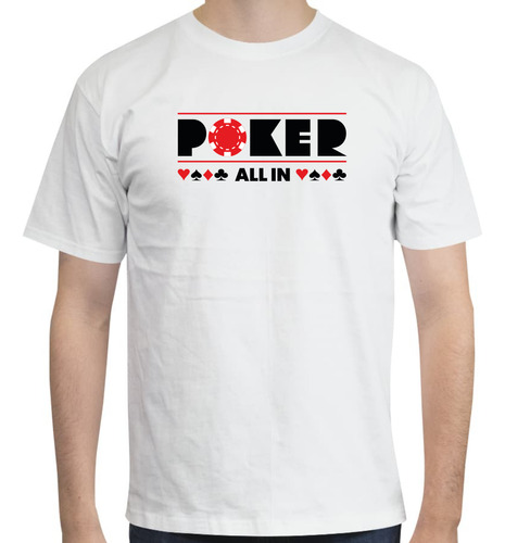 Playera Diseño Poker All In - Negro