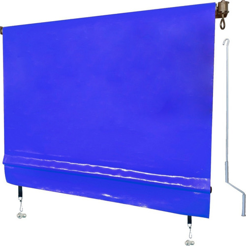 Toldo Retrátil Cortina Completa Fabricação Sob Medida Cor Azul