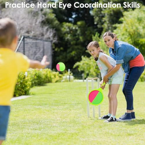 Juegos De Lanzar Y Atrapar Para Niños: Set De Pelotas Y Pale