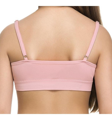 Kit 3 Sutiã Infantil Menina Top Básico Confortável