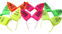 Comprar Vincha Conejo Frases Fluo X50 Cotillón Carioca Fluo Varios Colores Fluo