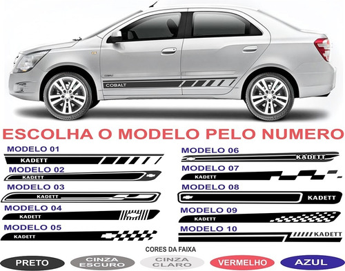 Acessorios Adesivo Faixa Lateral Chevrolet Cobalt Sport Par2