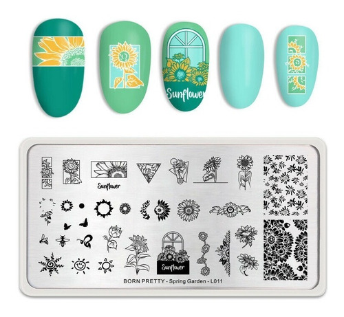 Born Pretty Placa Estampa Uñas Stamping L011 Spring Garden