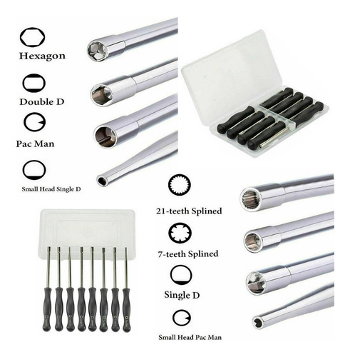 Destornillador 8 Pz Para Carburador Motor 2t Con Caja S.