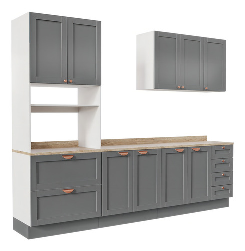 Cozinha Modulada 4 Peças Com Torre Para Microondas Arizona