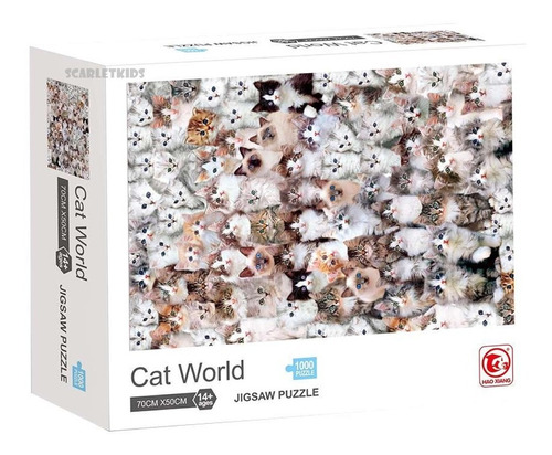 Puzzle Rompecabezas 1000 Piezas Gatos Hao Xiang Scarlet Kids