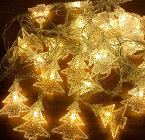 Imagen 4 de 5 de Guirnalda Led Navidad 50 Luces Estaca Solar