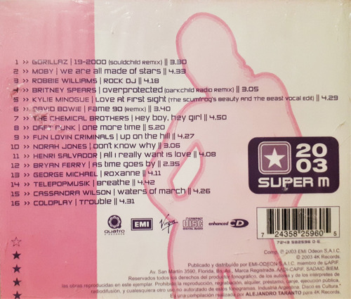 Cd Varios Interpretes - Super M 20*03