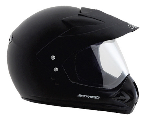 Capacete Moto Ebf Motard Cross 56 Preto Fosco Cor Preto/azul