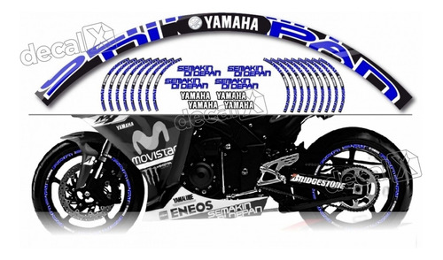 Kit Adesivo Refletivo Roda Aro Moto Compatível Yamaha Fri22