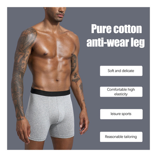 Calzoncillos Tipo Bóxer Para Hombre, De Algodón, Talla Grand