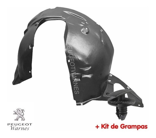 Guardaplast Delantero Izquierdo + Kit Grampas Peugeot 2008