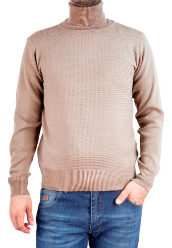 Sweater Tejido Hombre Cuello Subido Beatle. 108