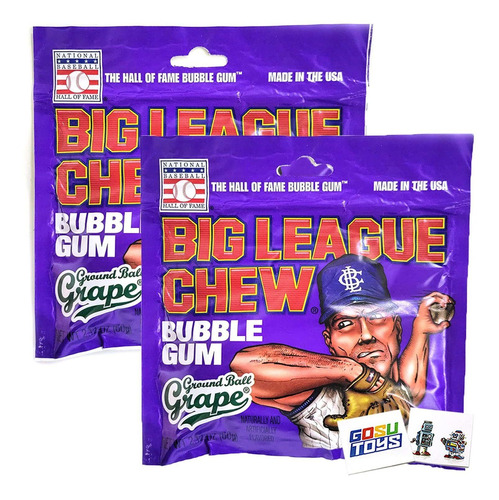 Big League Chew Bubble Gum Ground Ball Grape (2 Unidades) Co