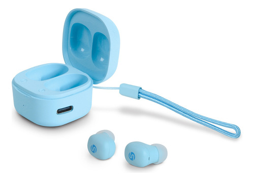 Misik - Audifonos Bluetooth - Estuche Cargador - Ear Pods Color Azul