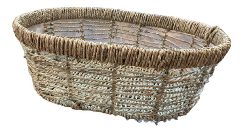 Imagen 3 de 6 de Canasto Rattan Cesto Panera Oval 40x30x14cm / Palermo