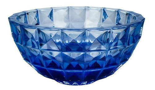 Imagem 1 de 1 de Centro Mesa Cristal Bohemia Azul Diamond 28x14cm 12x