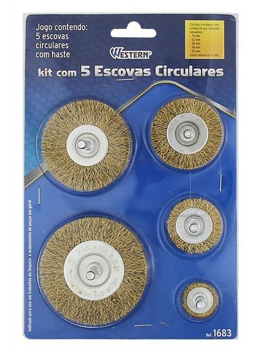 Escova De Aco Circular 5pc Para Limpeza E Acabamento