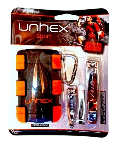 Estojo Unhex Kit 2 Cortadores Unha: Mãos +pés Grande Pequeno